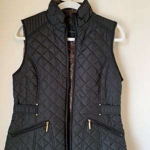 fur lined weatherproof vest